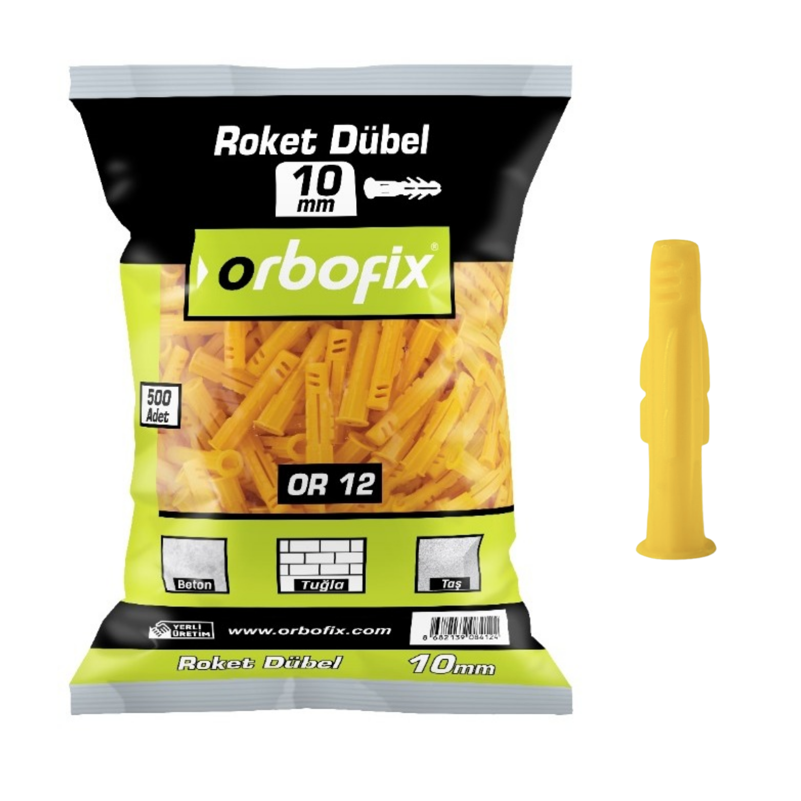 ORBOFİX ROKET DÜBEL 8MM (500LÜ)